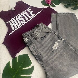 American Eagle Outfitters Gray High Rise jeans👖